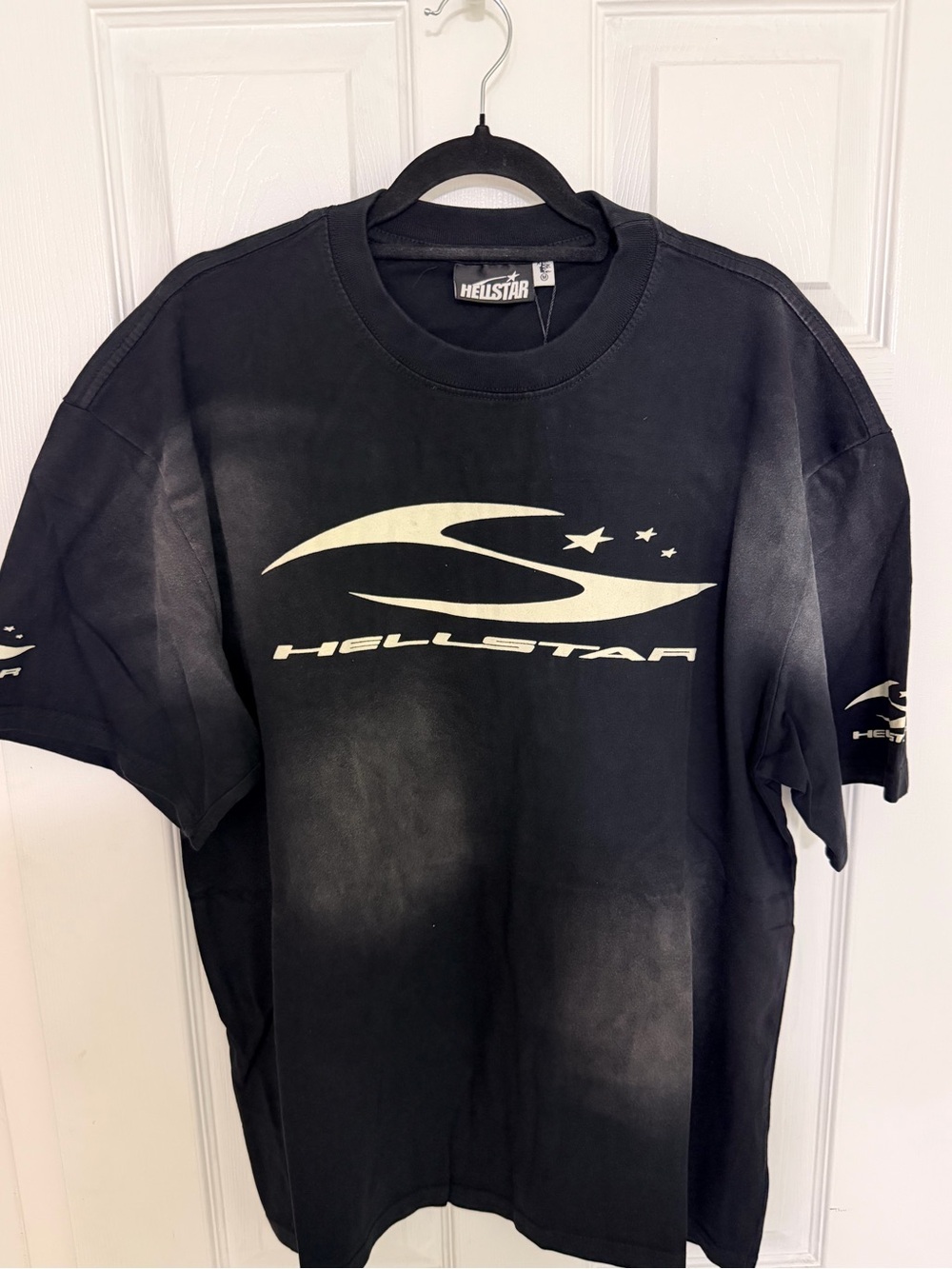 Hellstar “Path To Paradise” Speed Logo Sun-Faded T-Shirt - Black